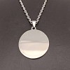 Stainless steel disc mirror necklace pendant pendant jewelry accessories VE1814-1