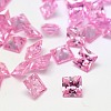 Mixed Grade A Square Shaped Cubic Zirconia Pointed Back Cabochons X-ZIRC-M004-6x6mm-2