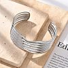 304 Stainless Steel Cuff Bangles BJEW-B108-13P-2