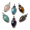 Natural Mixed Stone Pendants G-C096-04P-1