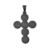 Ion Plating(IP) 304 Stainless Steel Saint Benedict Medal Cross Pendants STAS-F012-12B-1