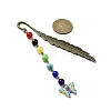 Butterfly Alloy Enamel Pendant Bookmark with Chakra Gemstone Bead AJEW-JK00253-04-3