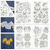 4 Sheets 11.6x8.2 Inch Stick and Stitch Embroidery Patterns DIY-WH0455-024-1