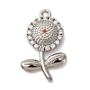Brass Micro Pave Cubic Zirconia Pendants KK-I276-04P-05-1