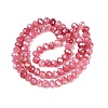 Dyed Crackle Imitation Jade Glass Beads Strands EGLA-Q131-02B-06-2