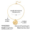 304 Stainless Steel Hollow Camellia Pendant Necklaces for Women DI8670-2-2
