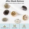 36Pcs 3 Colors Alloy Shank Buttons BUTT-OC0001-30-5
