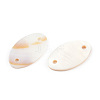 Natural Freshwater Shell Connector Charms X-SHEL-N026-214A-A01-4