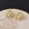 Sun Brass Stud Earrings EJEW-Z145-01G-4