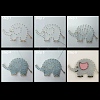Elephant Pattern DIY String Art Kit Sets DIY-F070-16-6