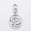 Tibetan Style Alloy Large Hole European Dangle Charms PALLOY-JF00034-01-2