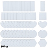 50Pcs 5 Styles Transparent Acrylic Disc Big Pendants TACR-YW0008-09-1