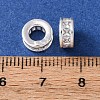 Brass Micro Pave Clear Cubic Zirconia European Beads KK-C157-25S-3