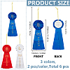 6Pcs 3 Colors Cloth Brooches AJEW-GO0002-29-2