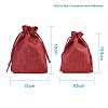   Burlap Packing Pouches Drawstring Bags ABAG-PH0001-14x10cm-06-4