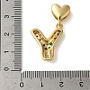 Rack Plating Brass Micro Pave Clear Cubic Zirconia Perdants KK-C067-12G-Y-3