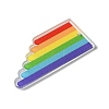 Printed Pride Rainbow Acrylic Big Pendants OACR-L018-15D-2