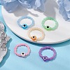 Resin Evil Eye Finger Rings RJEW-JR00686-2