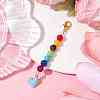 Alloy Enamel Heart Pendant Decorations HJEW-JM01507-05-2