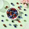 90Pcs Glass Rhinestone Clay Pave Round Beads RB-LT0001-02-6