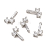Brass Micro Pave Cubic Zirconia Charms KK-H538-19B-P-1