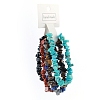 5Pcs Natural Gemstone Stretch Bracelets Sets for Women PW-WG4E64F-03-1