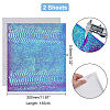 Fish-scale Pattern Laser PU Imitation Leather Fabric FIND-WH0110-262B-3