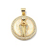 Brass Micro Pave Clear Cubic Zirconia Pendants KK-A221-28A-G-1