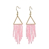 Glass Beaded Dangle Earrings EJEW-MZ00749-02-3