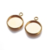 Brass Pendant Cabochon Settings KK-WH0033-04G-2