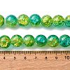 Spray Painted Crackle Glass Beads Strands CCG-Q002-12mm-07-2