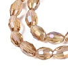 Electroplate Transparent Glass Beads Strands GL-N002-01A-A08-3