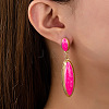 Alloy Enamel Dangle Stud Earrings FS-WG80632-01-2