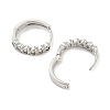 Brass with Cubic Zirconia Hoop Earrings EJEW-G363-10P-2