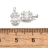 Rectangle Brass Micro Pave Cubic Zirconia Charms KK-S508-50P-3