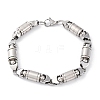 201 Stainless Steel Column Link Chain Bracelets BJEW-B078-150P-4