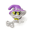 Halloween Brass Enamel European Beads X1-KK-A203-04A-P-1