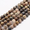 Natural Tiger Quartz Bead Strands G-K153-B24-8mm-1