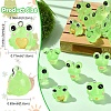 24Pcs 6 Styles Luminous Frog Resin Pendants RESI-YW0006-19-3