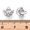 Brass Micro Pave Clear Cubic Zirconia Charms KK-N267-20P-3
