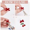 42Pcs Alloy Bowknot Stud Earring Findings EJEW-ME0001-28-3