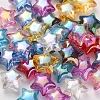 UV Plating Rainbow Iridescent Acrylic Beads OACR-K003-010-3