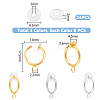 Unicraftale 24Pcs 3 Colors Brass Clip-on Hoop Earring Findings KK-UN0001-97-3