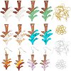 DIY Walnut Wooden Dangle Earring Making Kits DIY-OC0006-64-1