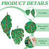 2Pcs 2 Styles PVC Paillette Embroidered Cloth Sew on Patches PATC-FG0002-05-4