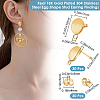 30Pcs Ion Plating(IP) 304 Stainless Steel Stud Earring Findings STAS-BBC0008-87-2