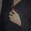 Cross Alloy Enamel Open Cuff Rings for Men FS-WGAFE4A-01-2