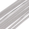 Non-Tarnish Unisex 304 Stainless Steel Curb Chain/Twisted Chain Necklaces STAS-D0002-34P-2