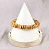 Natural Amber Beaded Stretch Bracelets for Men Women BJEW-L710-01A-2