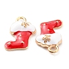 Christmas Theme Alloy Enamel Pendants ENAM-E010-03KCG-3